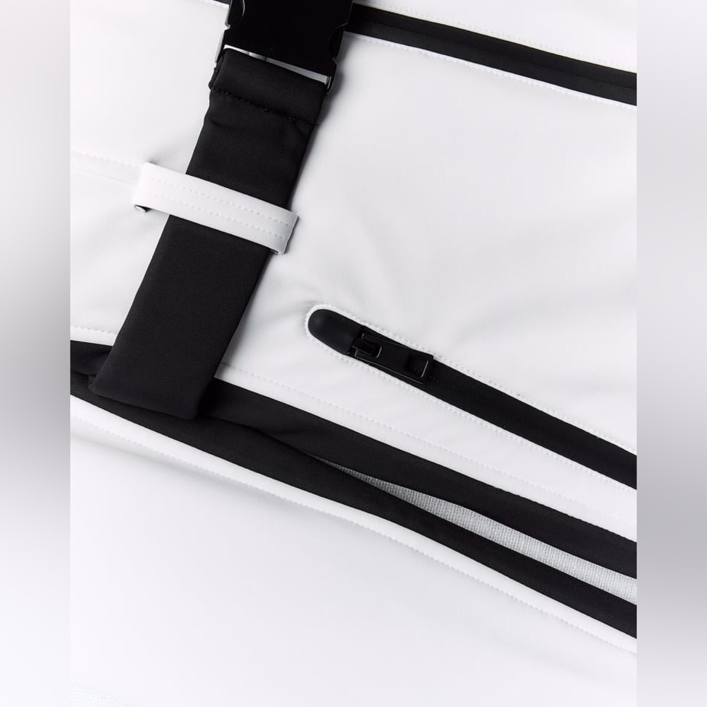 NWT. Zara White Windproof and Waterproof Recco® Technology Jumpsuit. Size S, M. - Picture 9 of 16